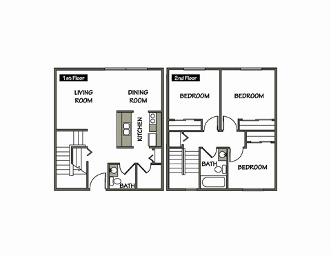 The Washington - 3 Bed 2 Bath